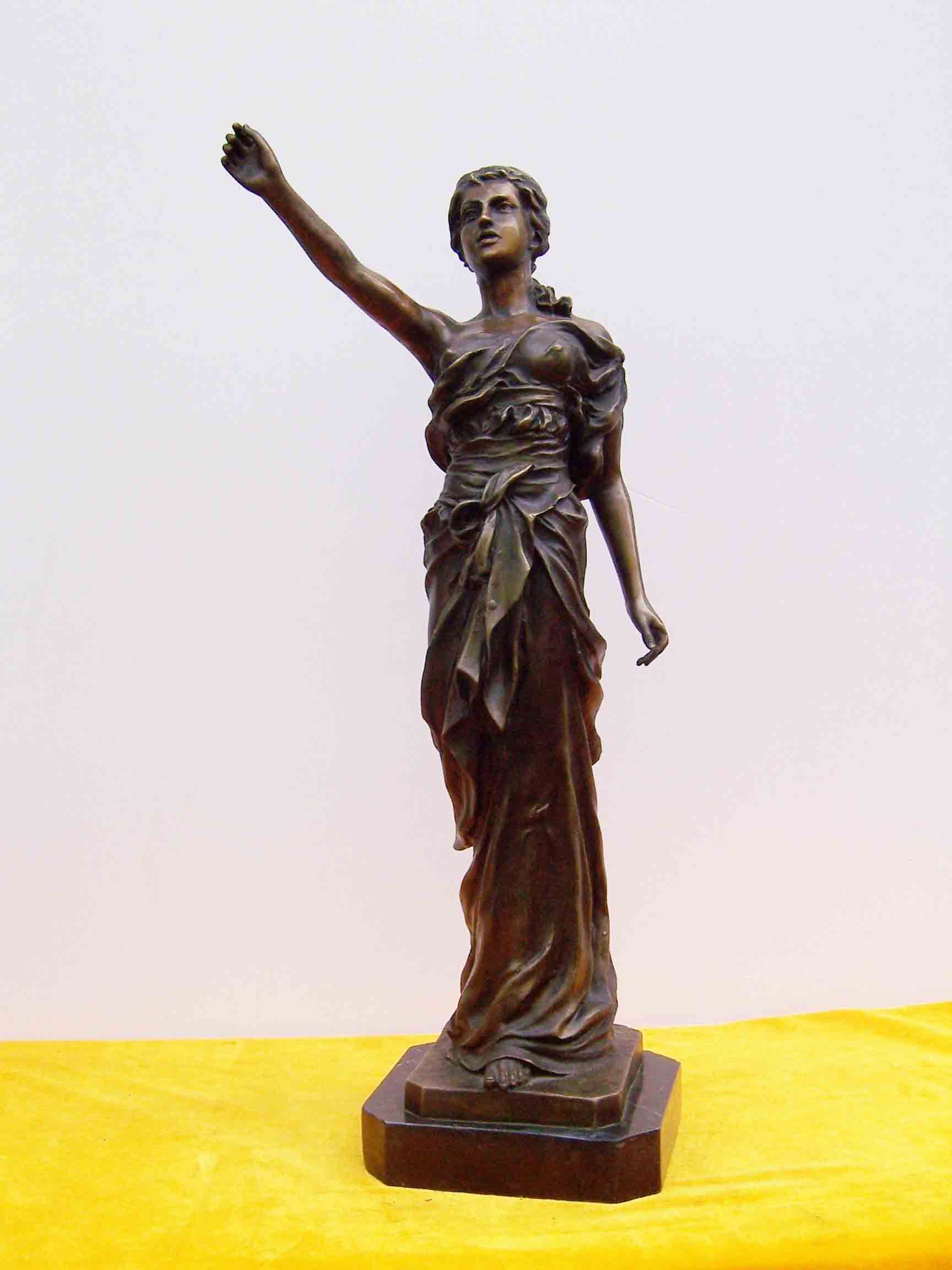 Bronze lady statue