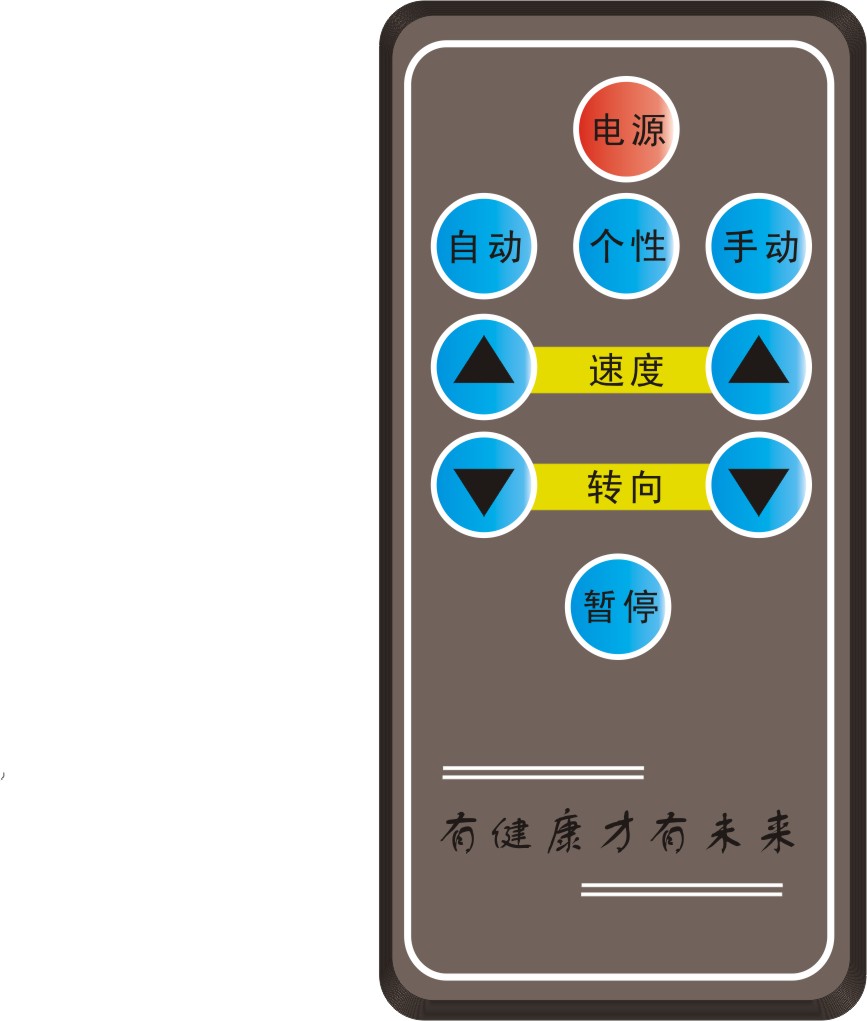 技术规格 --机构: 外壳: 塑胶 外型尺寸(长宽高):85407mm 按键: 铭板按键,银浆导电碳粒 文字/图案LOGO: 印于PVC面贴上 按键数: 1-21键 标准包装: PE袋,散装, --电性: 发射/编码: NEC或指定编码 IRED: 红外线 波长: 950nm 电源: DC 3V 工作电压:2.2-3.4V 工作电流: 10mA 静态电流:1uA 发射功率: 90 mW/sr typ.
