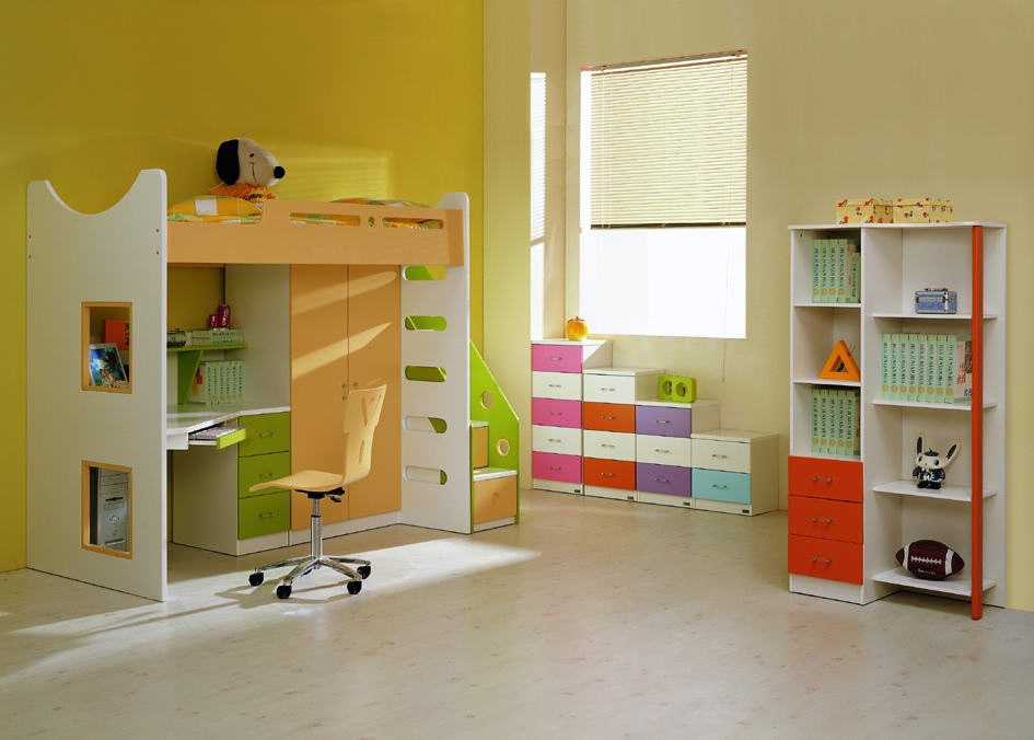 children's bedroom set with desk