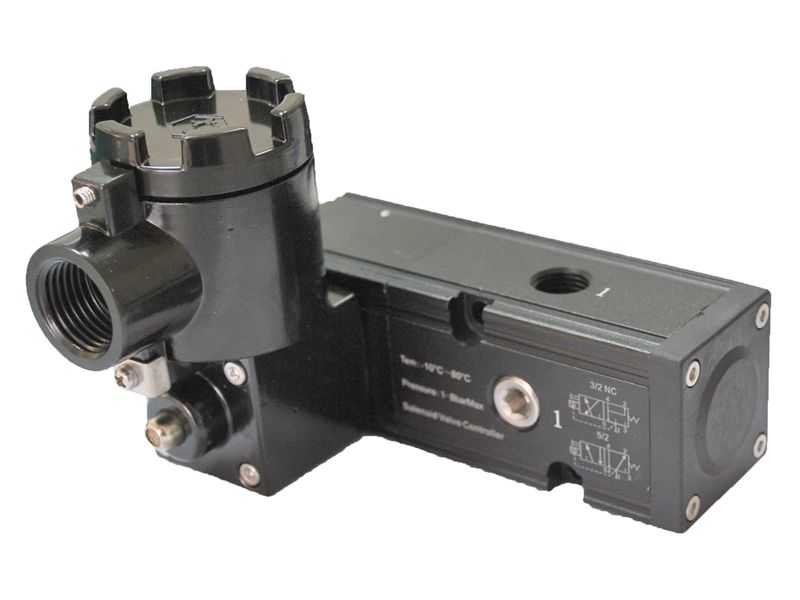 Explosionproof solenoid valve of 5/2 way